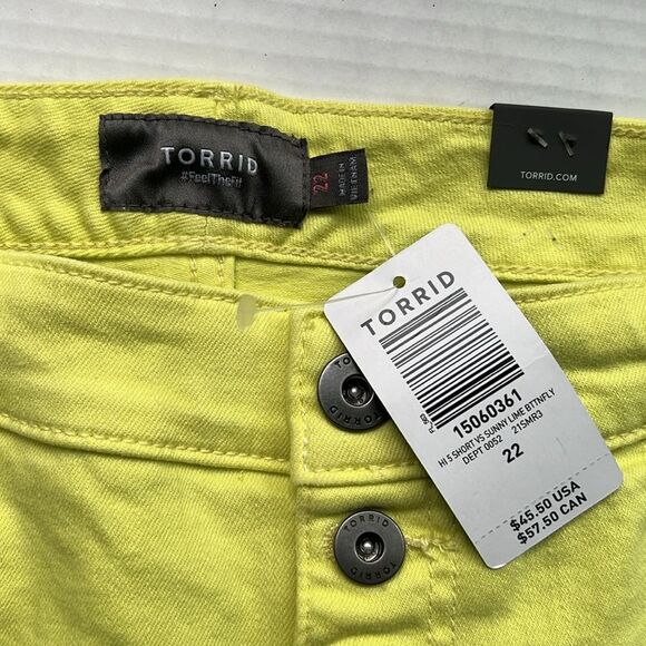Torrid 5" High-Rise Midi Vintage Stretch Neon Shortie Shorts - Picture 8 of 15